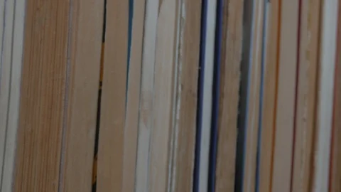 Books, horizontal pan. Stock Footage 88987576