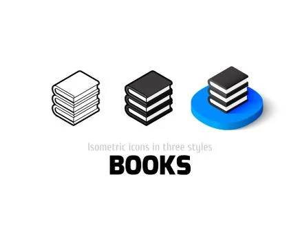 Books icon in different style Stock Illustration