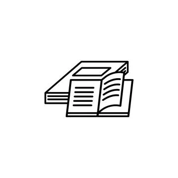 Books icon. Element of knowledge for mobile concept and web apps. Thin line icon Illustrazione stock