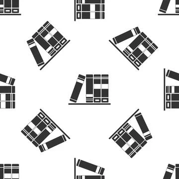 Books icon seamless pattern on white background. Vector Illustration Stock Illustration