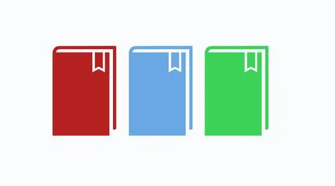 Books Icon Set Illustrazione stock