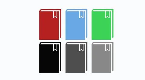Books Icon Set. Stock Illustration