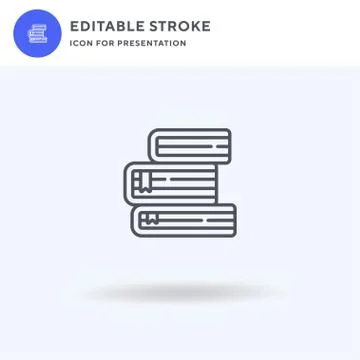 Books icon vector, filled flat sign, solid pictogram isolated on white, logo Stock Illustration
