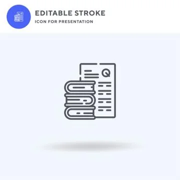 Books icon vector, filled flat sign, solid pictogram isolated on white, logo Illustrazione stock