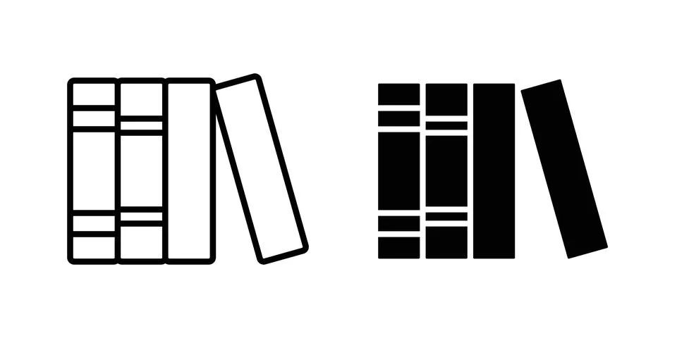Books icon for web projects 库存插图
