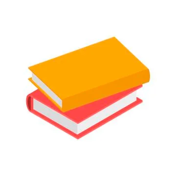 Books icon on white background. Vector illustration in trendy flat style. ESP 10 Stock Illustration