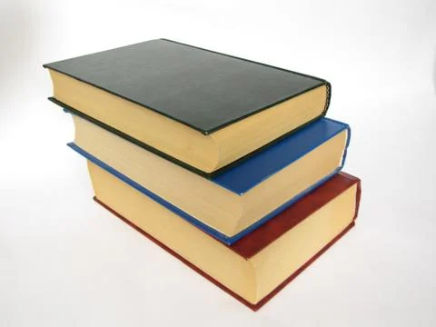 Books, knowledge, feather, is isolated. Stock Photos