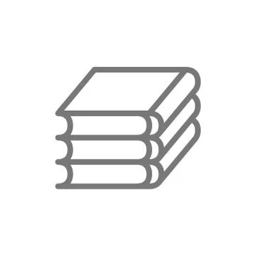 Books, law codes line icon. Isolated on white background Illustrazione stock