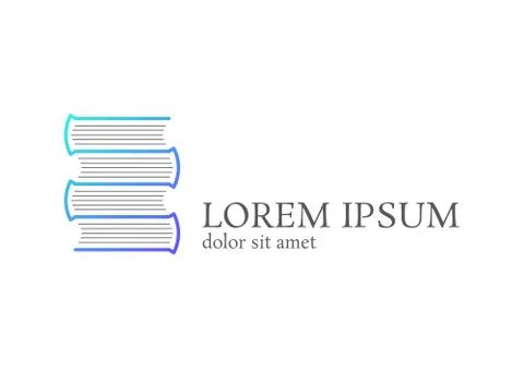 Books layer logo design template Stock Illustration