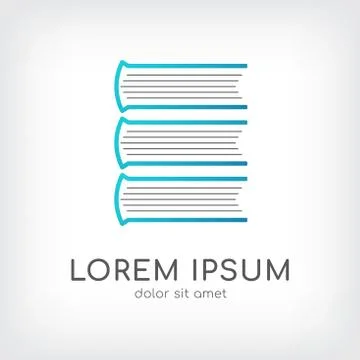 Books layer logo design template Stock Illustration