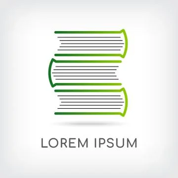 Books layer logo design template Stock Illustration