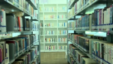 Books in the library Stock Footage 218069400