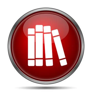 Books library icon. Internet button on white background.. Stock Illustration