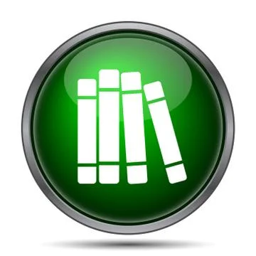 Books library icon. Internet button on white background.. Stock Illustration