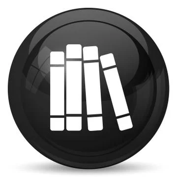 Books library icon. Internet button on white background.. 스톡 일러스트