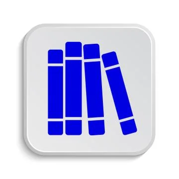 Books library icon. Internet button on white background.. Stock Illustration