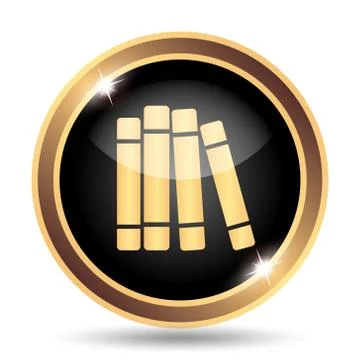 Books library icon. Internet button on white background.. Stock Illustration