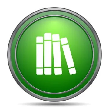 Books library icon. Internet button on white background.. Stock Illustration