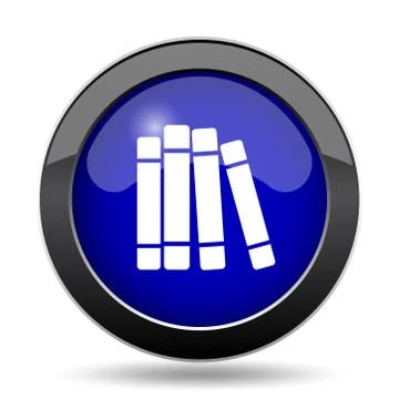 Books library icon. Internet button on white background.. Stock Illustration