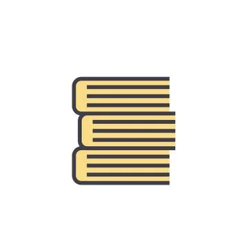 Books, library, knowledge, bookshelf concept. Line vector icon. Editable stro Stock Illustration