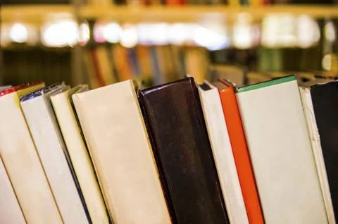 Books in the library Stock Photos