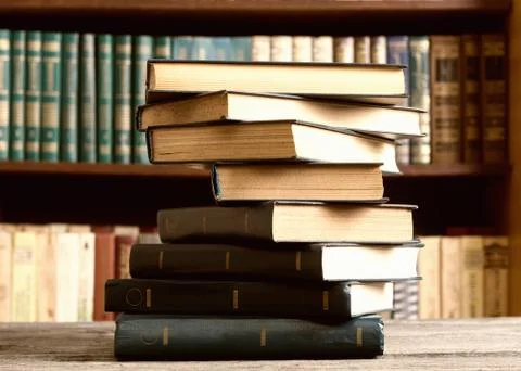 Books in the Library Stock Photos