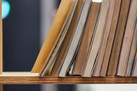 Books in a library Stock Photos