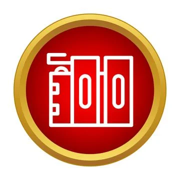 Books line creating library knowledge resource icon 스톡 일러스트