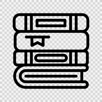 Books line icon. stack of books. vector illustration. Illustrazione stock