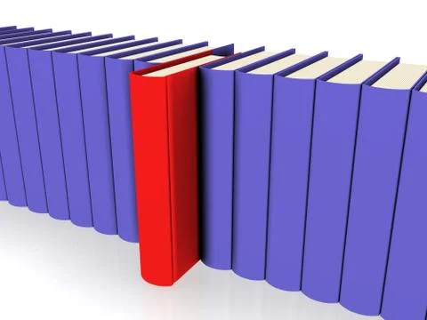 Books in a line Stock-Illustration