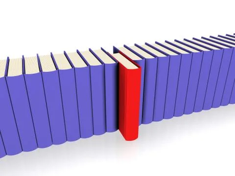 Books in a line - perspective Stock Illustration