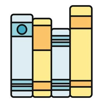Books line representing knowledge, education, and learning Stock Illustration