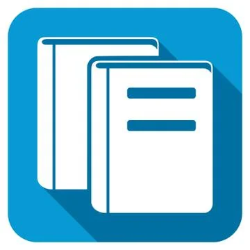 Books Longshadow Icon Illustrazione stock