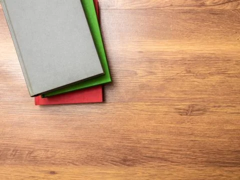 Books lying on the table Stock Photos