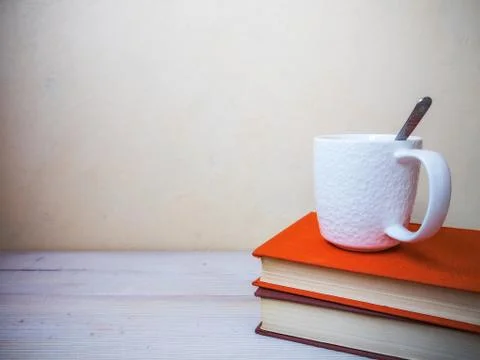 Books lying on the table 写真素材