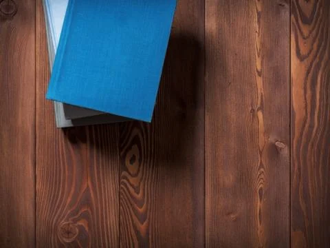 Books lying on the table Stock Photos