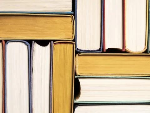 Books lying on the table Stock Photos