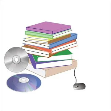 Books mouse cd modern learning Copyright: xZoonar.com/zoonar/nadilx 162817... Stockfoto's