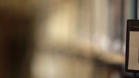 Books in order by letter E in a library, stock video Stock Footage 84005865