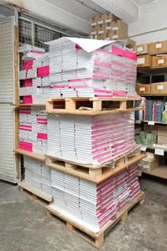 Books at Pallets Stock Photos
