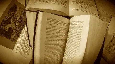 Books of the past Stock Footage 45616583