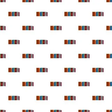 Books pattern creating seamless education library background Stock Illustration
