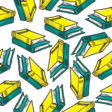 Books pattern Stock Illustration
