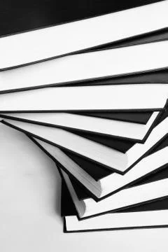 Books pattern isolated on white Stock Photos