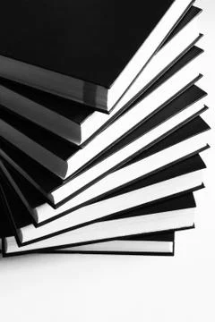 Books pattern isolated on white Stock Photos