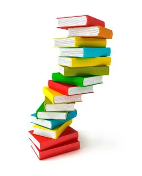 Books in pile Stock-Illustration