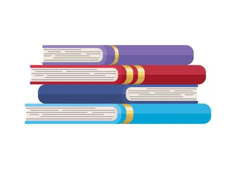 Books in pile Illustrazione stock