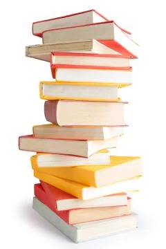 Books piled up Foto stock