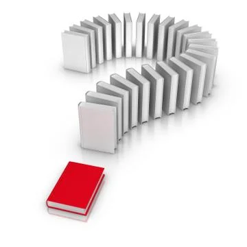 Books - question mark Stock Illustration