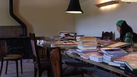 From books to reader Stock Footage 46666773